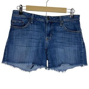 Just Black Jean Shorts Womens 28 (31" Waist) Blue Cut Off Denim Made In USA